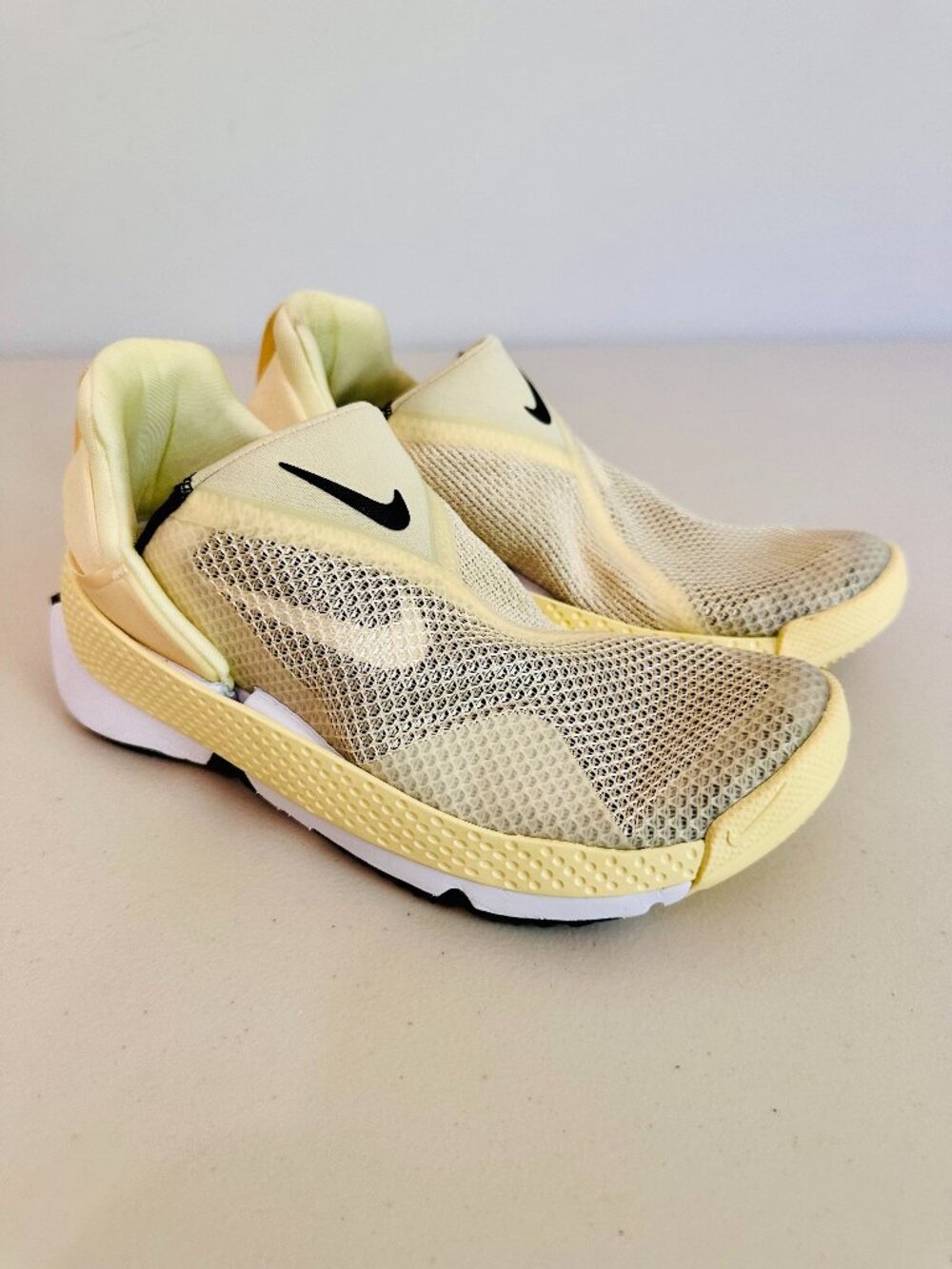 NEW NIKE GO FLYEASE ALABASTER BLACK MUSLIN EASY ON/OFF SHOES DR5540-700 SIZE 6.5